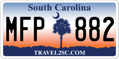 SC license plate MFP882