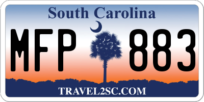SC license plate MFP883