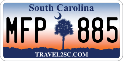 SC license plate MFP885