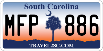 SC license plate MFP886