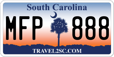 SC license plate MFP888