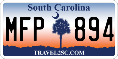 SC license plate MFP894