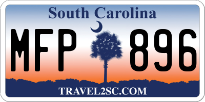 SC license plate MFP896