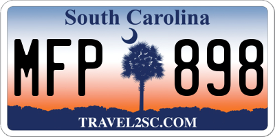 SC license plate MFP898