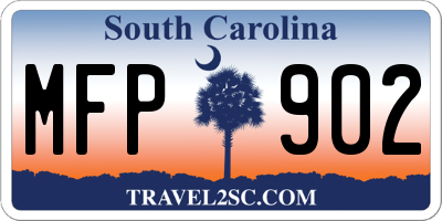 SC license plate MFP902
