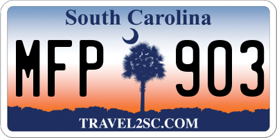 SC license plate MFP903