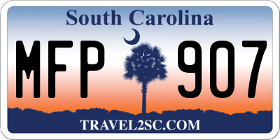SC license plate MFP907