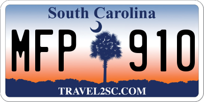 SC license plate MFP910