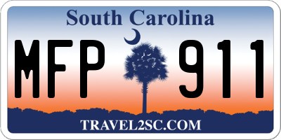 SC license plate MFP911