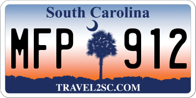 SC license plate MFP912