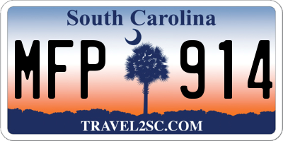 SC license plate MFP914