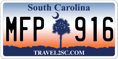 SC license plate MFP916