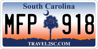 SC license plate MFP918