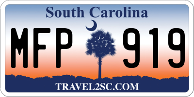 SC license plate MFP919
