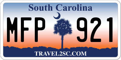 SC license plate MFP921