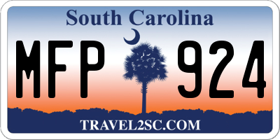 SC license plate MFP924