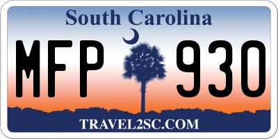 SC license plate MFP930
