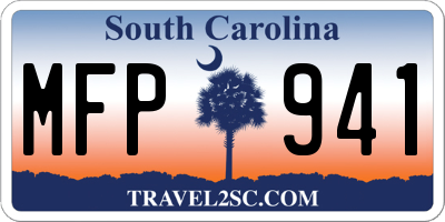 SC license plate MFP941
