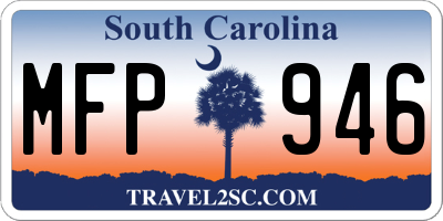 SC license plate MFP946