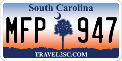SC license plate MFP947