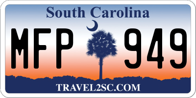 SC license plate MFP949