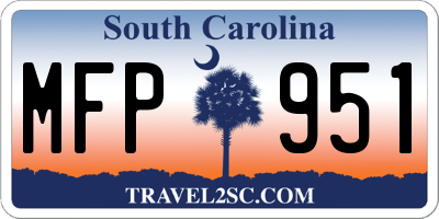 SC license plate MFP951