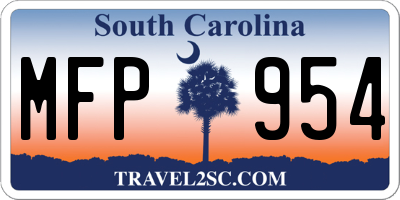 SC license plate MFP954
