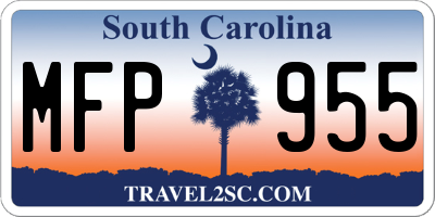 SC license plate MFP955