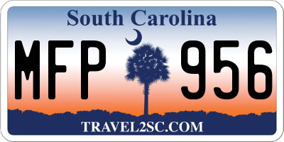 SC license plate MFP956