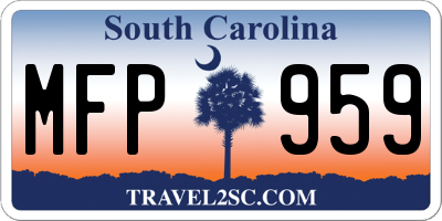 SC license plate MFP959