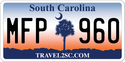 SC license plate MFP960