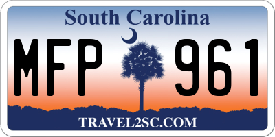 SC license plate MFP961