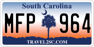 SC license plate MFP964