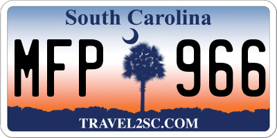 SC license plate MFP966