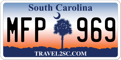 SC license plate MFP969