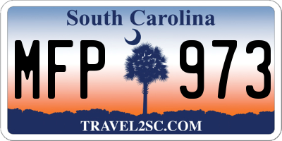 SC license plate MFP973