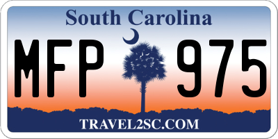 SC license plate MFP975