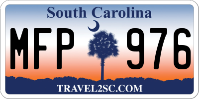 SC license plate MFP976