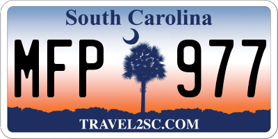 SC license plate MFP977