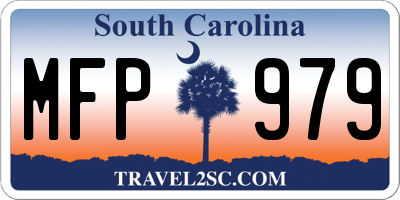 SC license plate MFP979