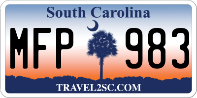 SC license plate MFP983