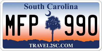 SC license plate MFP990