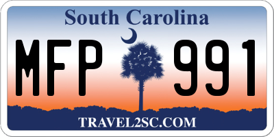 SC license plate MFP991