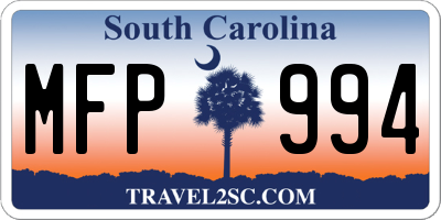 SC license plate MFP994