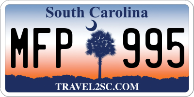 SC license plate MFP995
