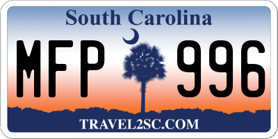 SC license plate MFP996
