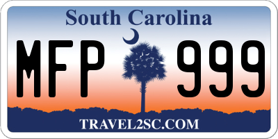 SC license plate MFP999