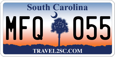 SC license plate MFQ055