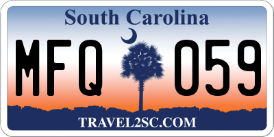 SC license plate MFQ059