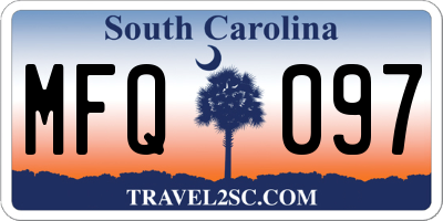 SC license plate MFQ097